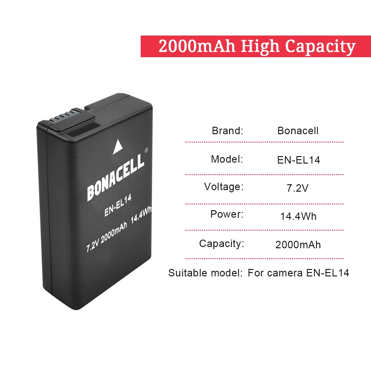 2000mAh EN-EL14 EN-EL14A ENEL14 Battery for Nikon D3100 D3200 D3300 D3400 D3500 D5600 D5100 D5200 P7000+LCD Battery Charger 2000mAh EN-EL14 EN-EL14A ENEL14 Battery for Nikon D3100 D3200 D3300 D3400 D3500 D5600 D5100 D5200 P7000+LCD Battery Charger