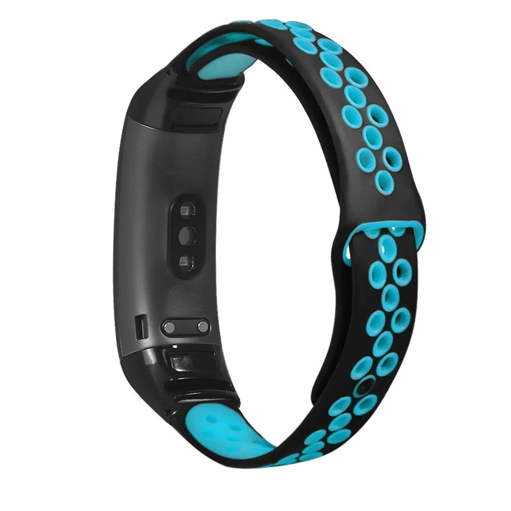 Силиконовый двухцветный ремешок на запястье для huawei Honor Band 5/4, браслет, Смарт-часы, ремешок для мужчин, Т-образный ремешок, женский, мужской, спортивный, 19Aug