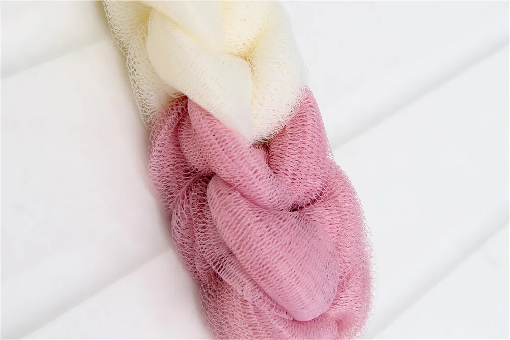70 Grams Plain Color Rub Back mu yu tiao Northern European-Style Color Large Size Loofah Stretchable Bath DON'T Ask for Help yu
