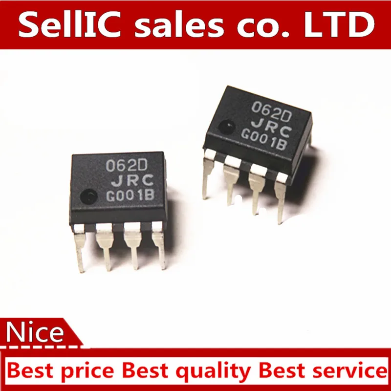 Direct insertion IC 062D JRC062D NJM062D operational amplifier dip 8 ...