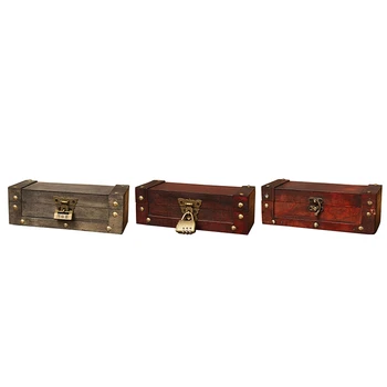 

Russian Retro Vintage Style Wooden Jewelry Box Necklace Storage Box Case