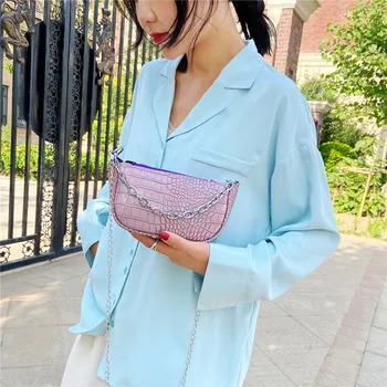 

ins French style air bag female armpit bag ladies handbag acrylic chain hand bag shoulder bag 2020 purses and handbags