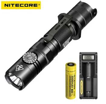 

Nitecore MT22C CREE XP-L HD V6 LED Compact Tactical Flashlight 1000Lumens+ nitecore UM10 changer +nitecore 3500mah battery