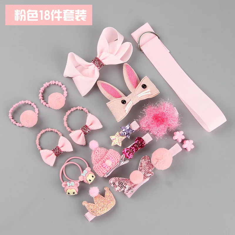 3-18pcs 24 шт./компл. милый ребенок Заколки для волос для маленьких принцесс блестящее украшение для детей, повязка на голову, повязка для малышей Луки Корона резинки для волос для маленьких девочек; аксессуары для волос - Цвет: 3-18pcs