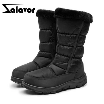 

ZALAVOR 2020 Women New Hot Sale Winter Boots Thick Bottom Black Snow Boots Daily Casual Fashion Keep Warm Footwear Size 36-41