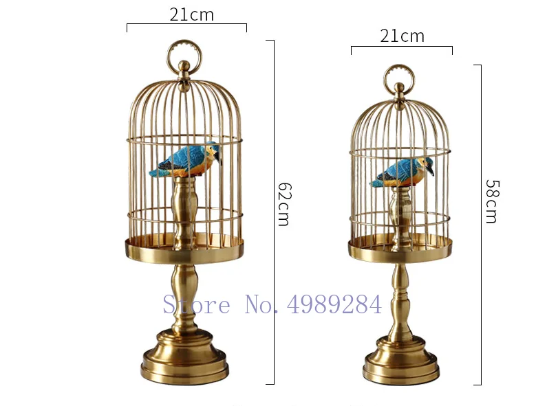 Nordic modern Creative metal Gold Simulated animal Fake bird cage Home Decoration Crafts ornaments home decoration accessories