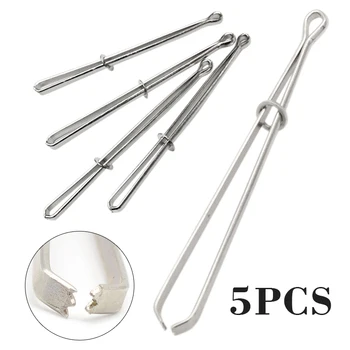 

5pcs/set 8cm Bodkin Strap Elastic Ribbon Easy Insert into Casings Elastic Clamp Weaving Sewing DIY Crafts Tools