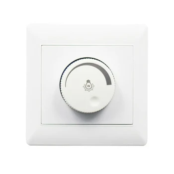 

UK Rotating Triac LED Dimmer Switch Wall Socket For Light Lamp 100W 220~250V Concealed dimmer switch Lighting spare parts