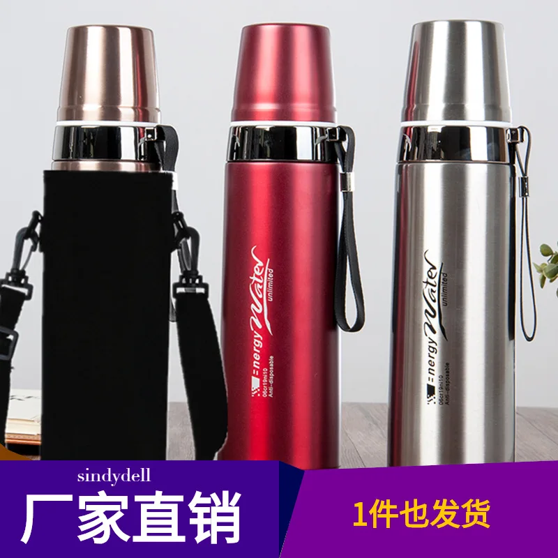 

Bullet Large Capacity 1000 Ml Car Mounted Outdoor Insulated Stainless Steel Bottle Chinese Style Pot Glass Portable Men's Solid