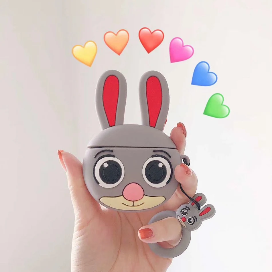 581P 3D чехол для наушников Airpods чехол силиконовый милый чехол с изображением животного для Airpods 2 Чехол японские суши куколные столовые принадлежности крышка с брелком - Цвет: 581P