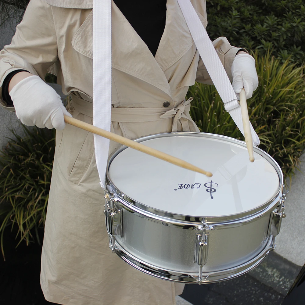 Slade 14 Inch Snare Drum Transparent Drum With Drumstick Strap Wrench