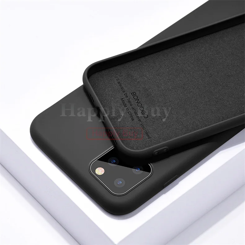 Мягкий жидкий силиконовый чехол для iPhone 11 Pro Max чехол силиконовый ударопрочный чехол для iPhone 11Pro Max. XS Max. Силиконовый чехол - Цвет: Black