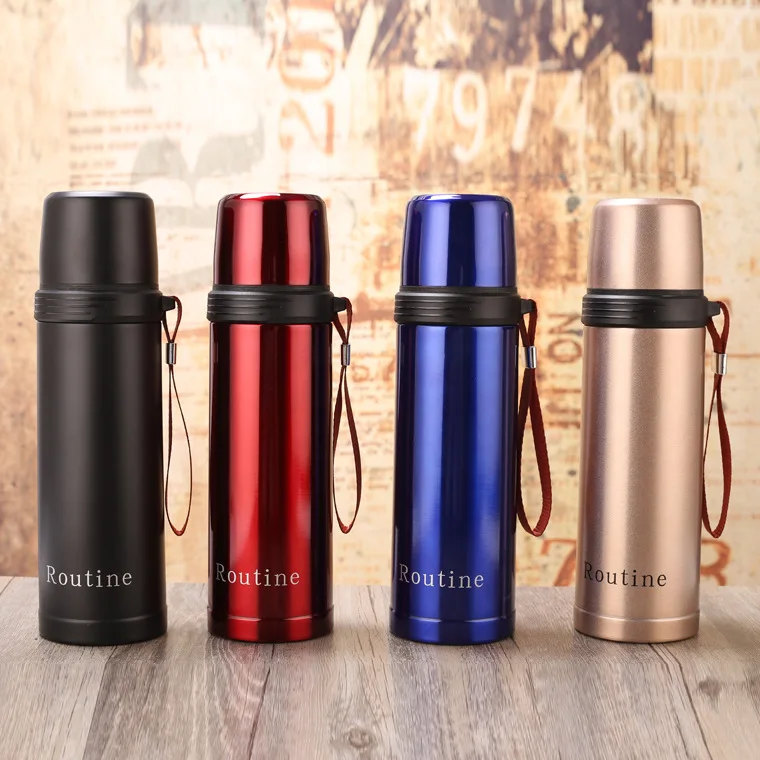 

Large Capacity Stainless Steel Spacious Sports Thermos Top Grade Business Insulated Cup Car Mounted Camisole Glass