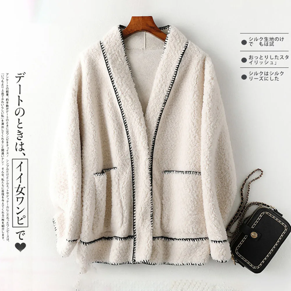 

Winter Cotton Padded Plus Velvet Thicken Jackets Women 2020 New Fashionable Loose Elegent Korean Japanese Slim Fur Female Coat