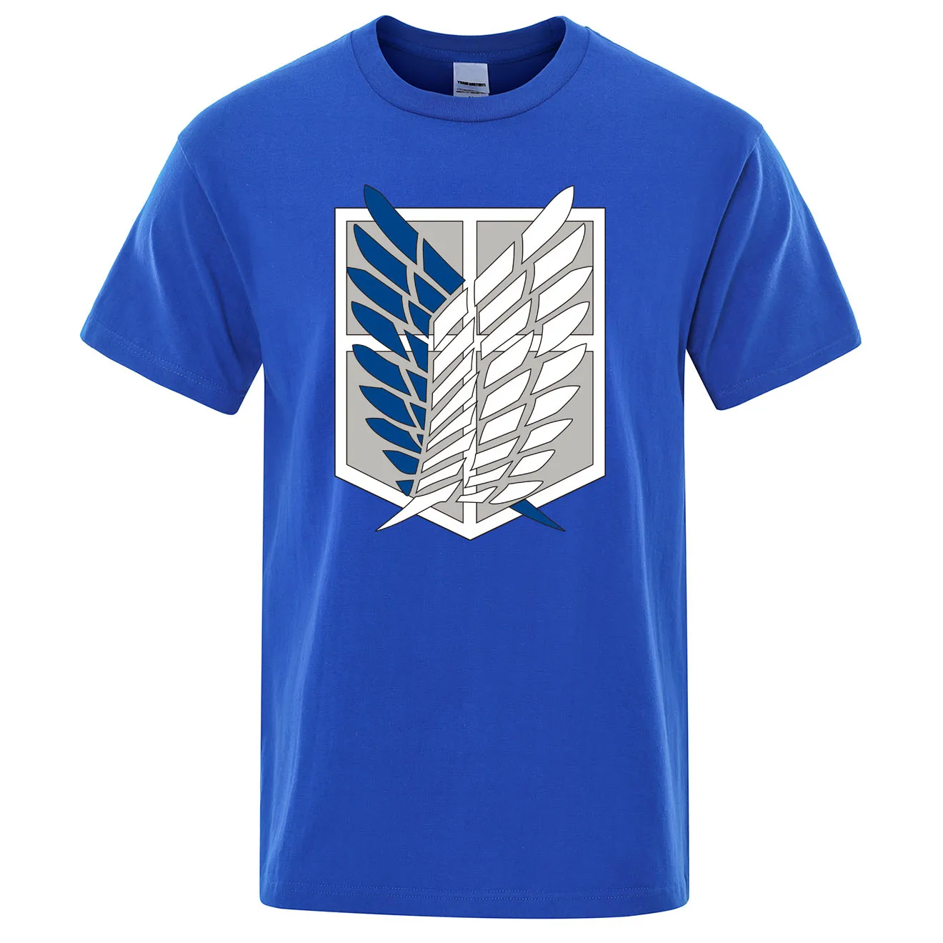 Футболка «атака на Титанов», Крылья Свободы, футболки Mikasa, мужские футболки с японским аниме, мужские летние хлопковые футболки с коротким рукавом, мужские топы - Цвет: blue 6