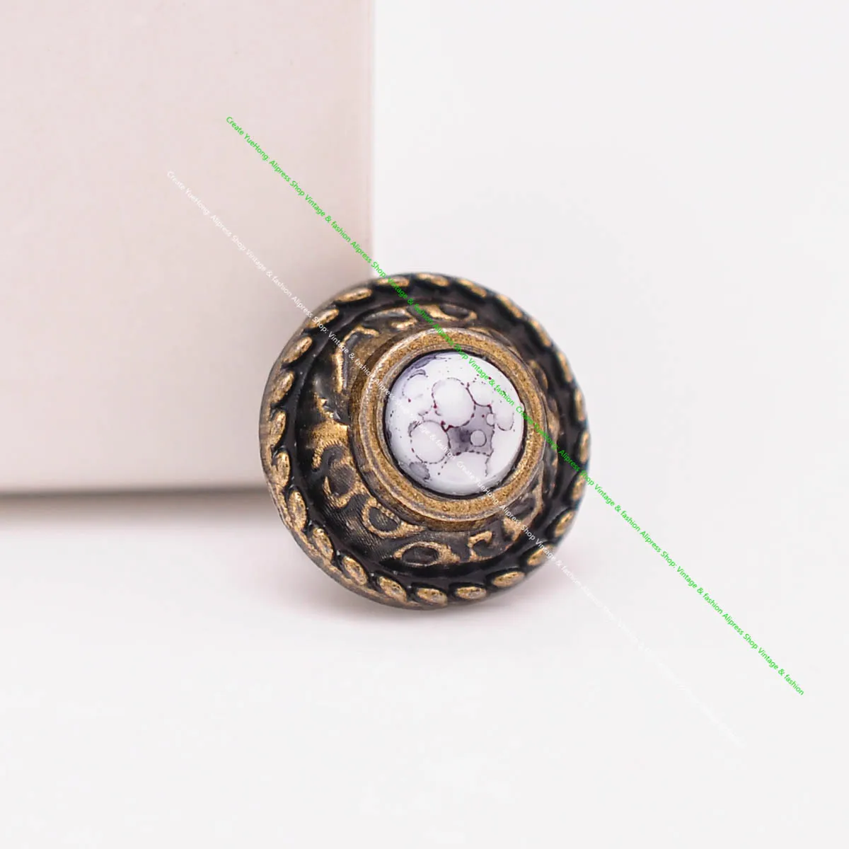 10pcs 12mm Messing Blume graviert Seil Seite DIY Leder Handwerk Gürtel Zubehör Spike Niet Bolzen gelb türkis Concho Screw back – Detail 2