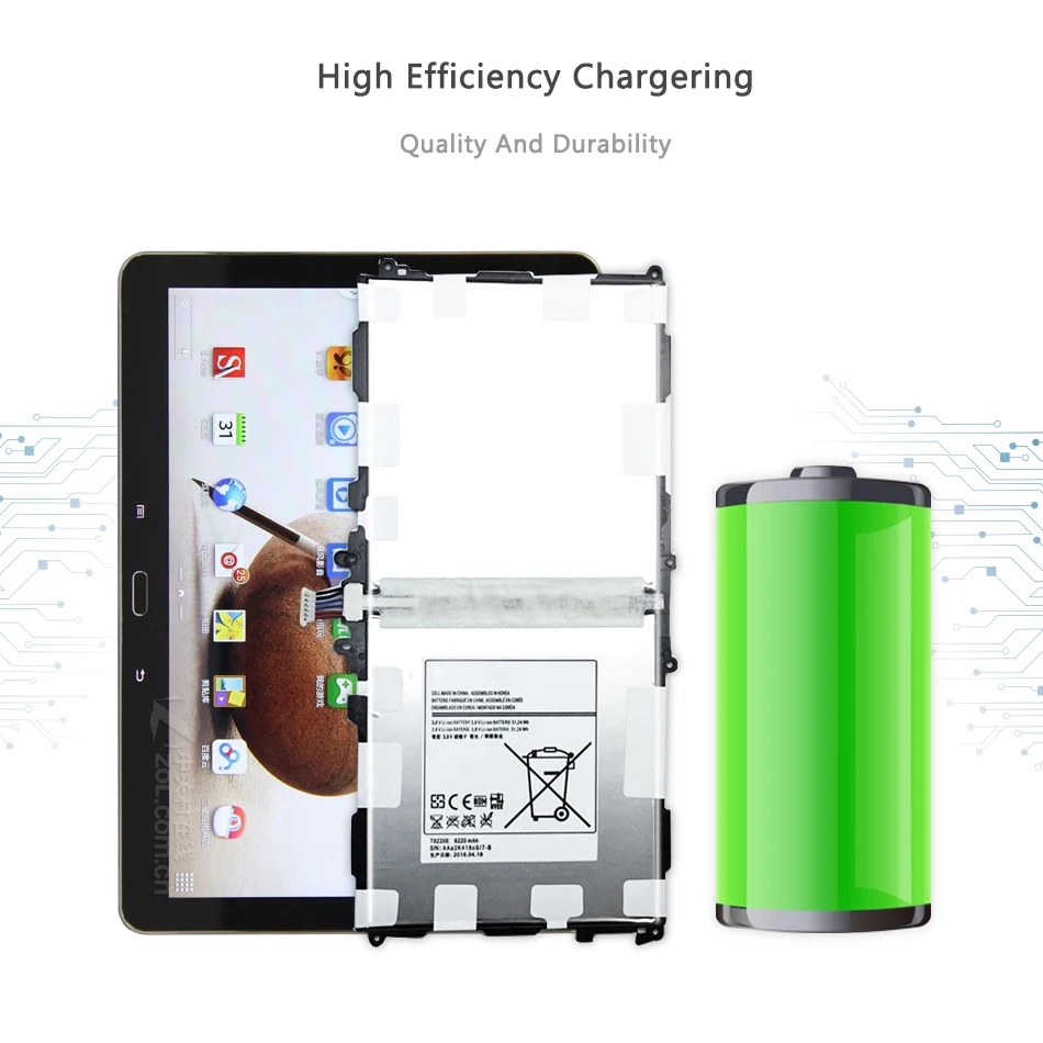 Литий-полимерный аккумулятор для планшета samsung GALAXY Note 10,1 SM P600 P601 P605 P607 T520 T525 P602 аккумулятор T8220E T8220C 8200 мАч