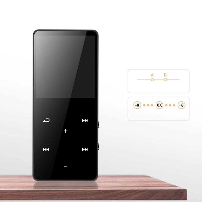 8 ГБ MP3 музыкальный плеер 1 дюймов Sreen HIfi пресс ключ fm радио с динамиком Поддержка