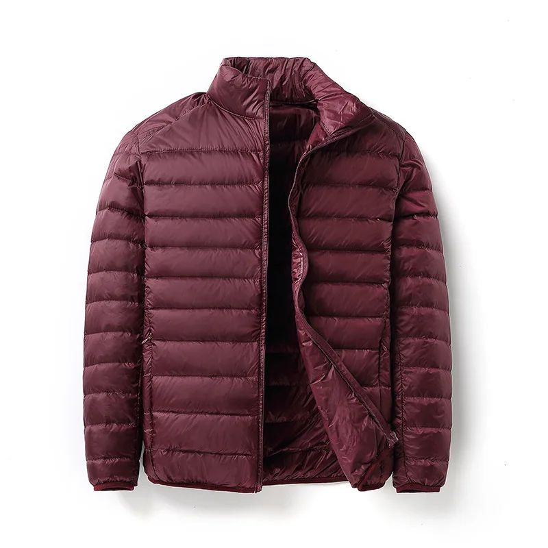 Мужская зимняя водонепроницаемая куртка на утином пуху, уличная спортивная теплая брендовая куртка, парка для треккинга, катания на лыжах, мужские повседневные куртки - Цвет: SH209 Wine Red