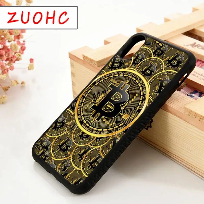Чехол для телефона с биткоином резиновый силиконовый чехол из ТПУ IPhone 7 8 Plus 11 12 Pro