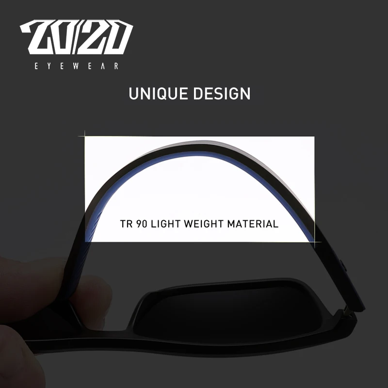 Goede 20 20 Ontwerp Gepolariseerde Tr90 Zonnebril Veerscharnier Tempel UV400 Lens Brillen Voor Man Vrouw Zonnebril oculos gafas OC7008