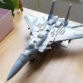 

Army Technic Airplane Set Eagle Stealth Fighter Model Bricks Airplane Series F-15 Carrier Fighter Building Blocks Toys Gift