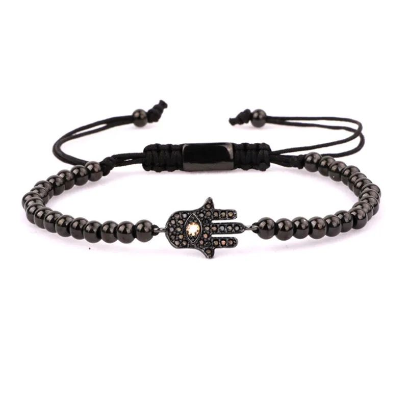 Jaravvi High Quality CZ Micro Pave Hand Stainless Steel Beads Handmade Cord Braided Macrame Friendship Bracelet Men Jewelry Gift - Image 5