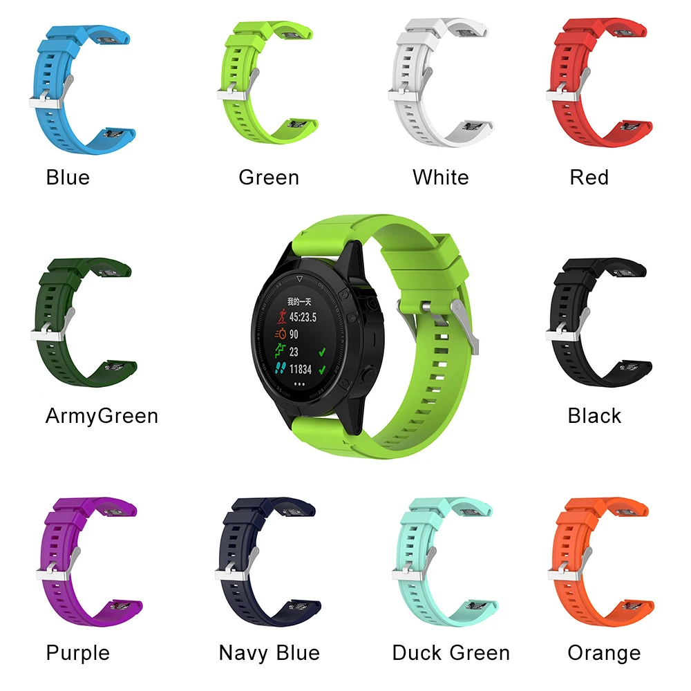 UEBN 26 мм силиконовый сменный спортивный ремешок для часов Garmin fenix 6X/5X/5X plus/fenix 3/3 hr/d2 bravo ремешок для наручных часов