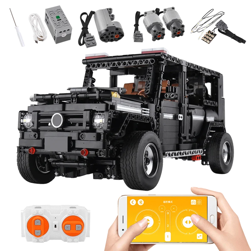 G500 Car with Motor 20086 Technic Car Series Supercar Bugattis модель строительные блоки Наборы кубиков детские игрушки, совместимые с новыми 42083 сборочные подарки - Цвет: G500 Car with Motor