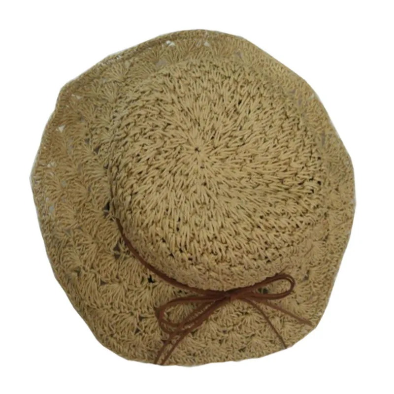 Dilidala Summer Tourist Beach Hat Sunscreen Sunshade Hat Wild Hand-made Hat Travel Students Beach Hat Fold-able Straw Hat Women - Цвет: T151-4