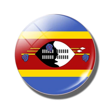 

The Kingdom of Swaziland Flag 30MM Fridge Magnet Swaziland Glass Dome Magnetic Refrigerator Stickers Note Holder Home Decoration