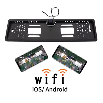 

EU European Car Wifi License Plate Frame Wireless Rear View Camera Waterproof Reverse Backup Camera for IOS/Android