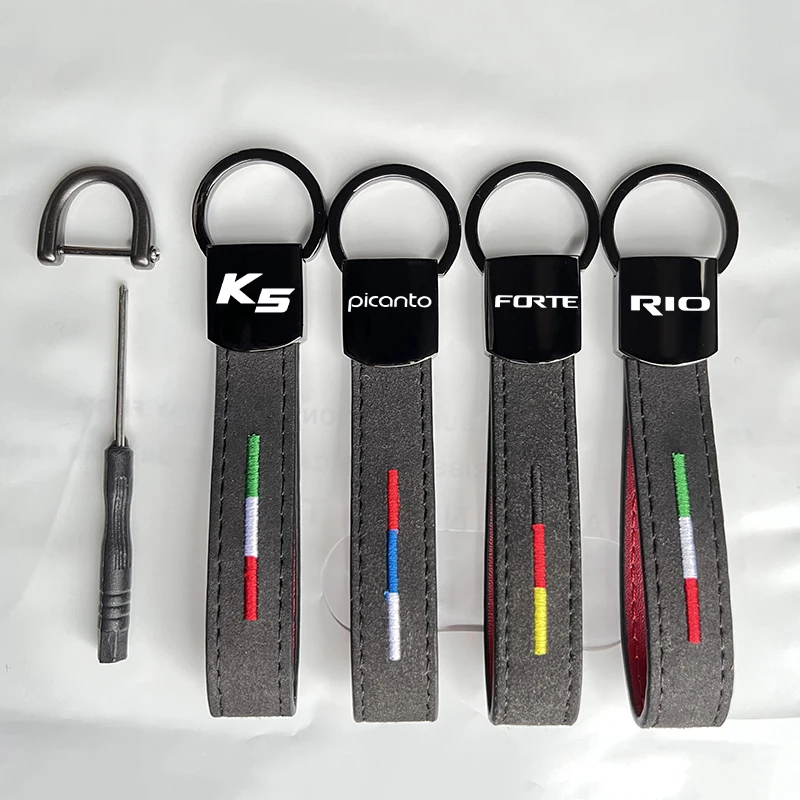 Italy Flag Car Keychain metal Key Holder Key Ring For KIA K3 K5 K7 K9