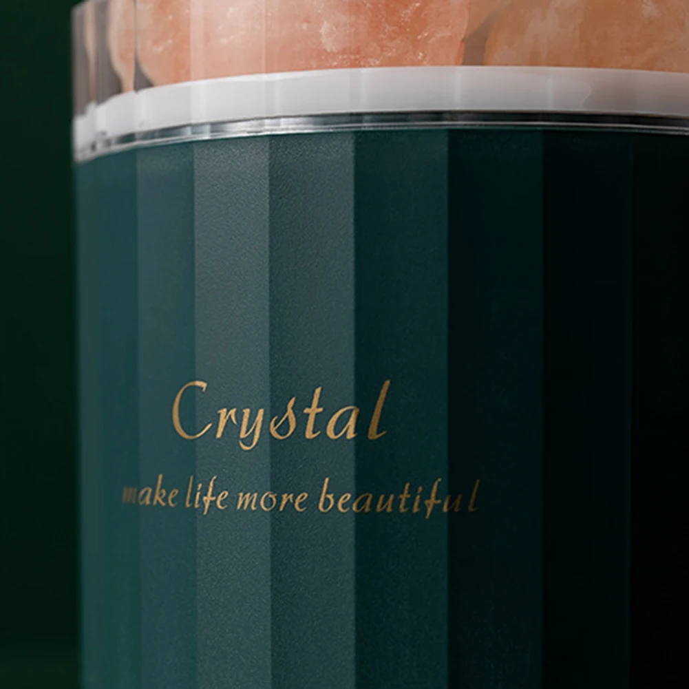 Portable Crystal Aromatheraphy Humidifier Wireless Aroma Essential Oil Diffuser LED Light Himalayan Salt USB Mist Humidifier