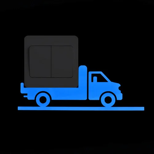 026 Truck Светильник-переключатель, светящаяся Наклейка на стену, мультяшная светится в темноте, наклейка для детской комнаты, украшение для дома, кошка, фея - Цвет: 026 Truck