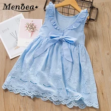 Menoea/осеннее платье для девочек Новинка года; детское платье в клетку с меховым бантом в британском стиле дизайнерское От 3 до 7 лет платье для девочек