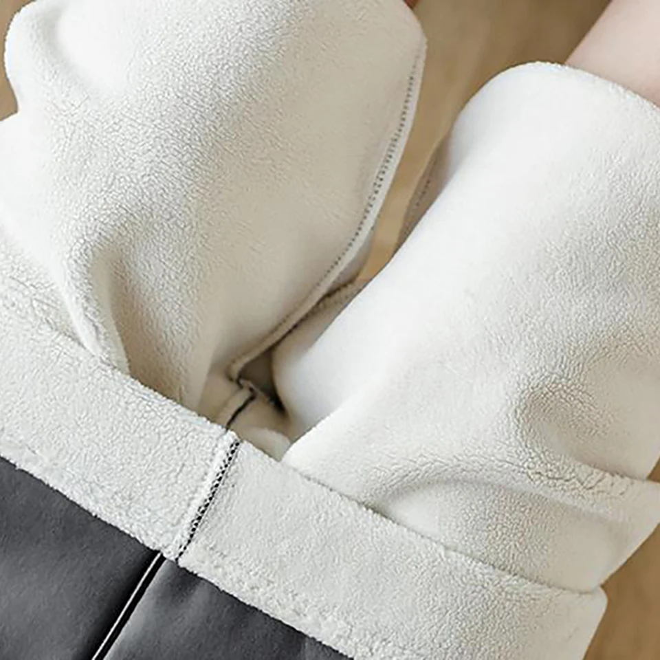 4XL размера плюс, женские зимние Бархатные брюки, черные теплые кожаные леггинсы, женские Сексуальные облегающие леггинсы из искусственной кожи с высокой талией