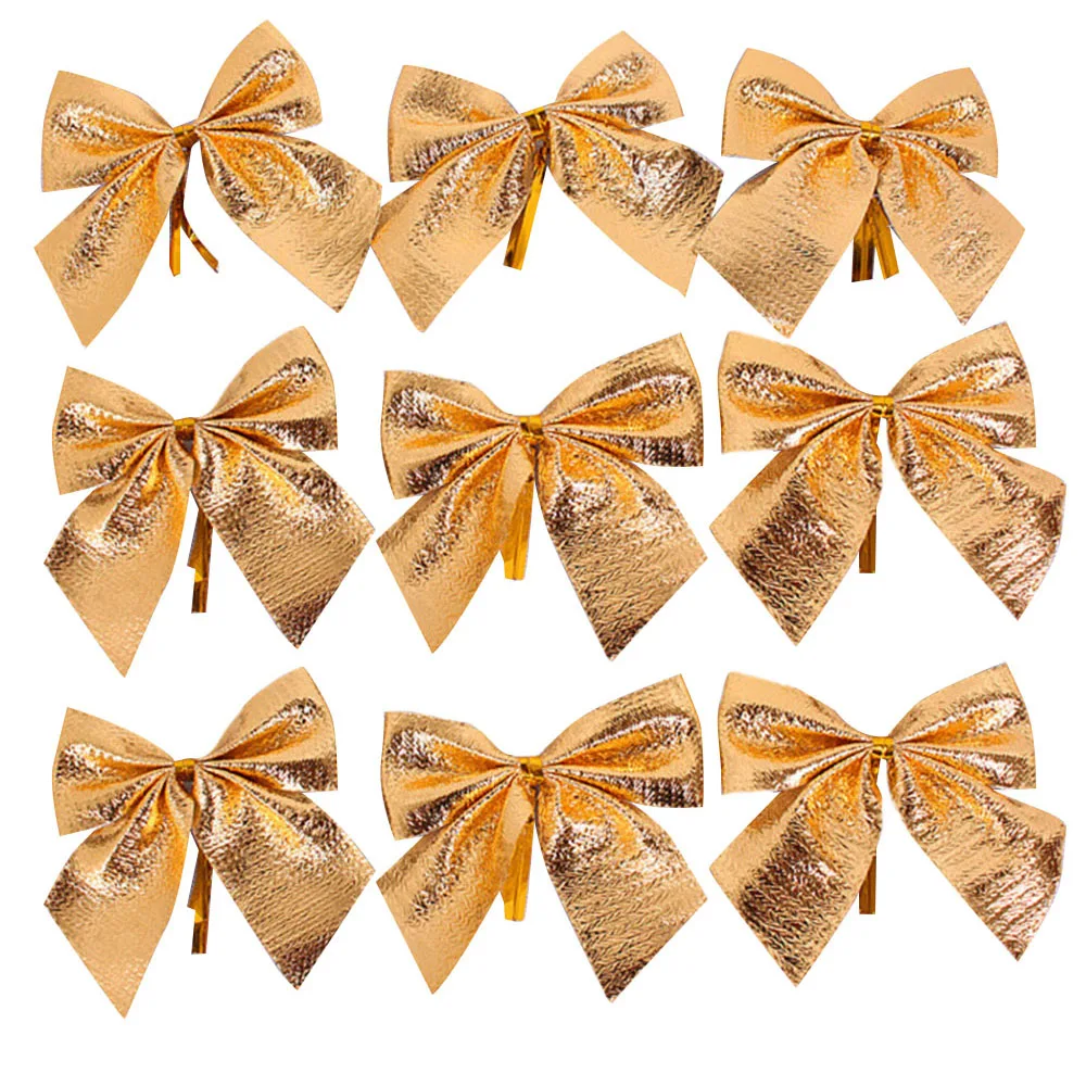 Bow 12 pcs gold Праздничные вечерние 12 шт. красивый бант Рождественский орнамент «Новогодняя елка» украшение дома бант Baubles Новогоднее украшение Baubles - Цвет: Bow 12 pcs gold