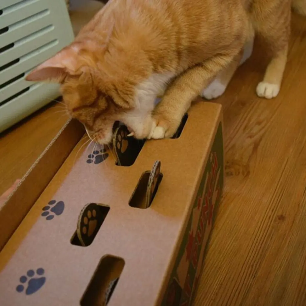 Funny Design Kraft Paper Design Hamster Game Machine for Pocket Mole Pets Dogs Cats Favor Pet Game Toy