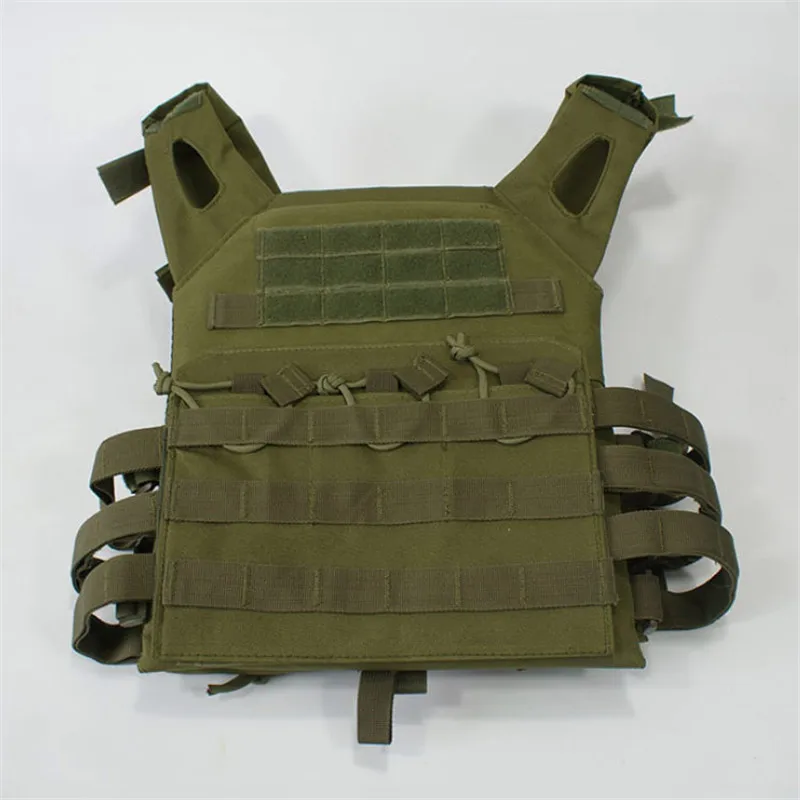 Green Wholesale Army Green Tactical Combat Vest JPC Outdoor Hunting Wargame Paintball Protective Plate Carrier Waistcoat Airsoft Vest - Color: Green