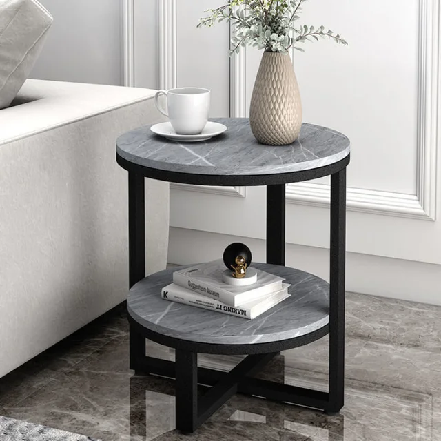 New marble stone Two Layered countertop Side Table 1