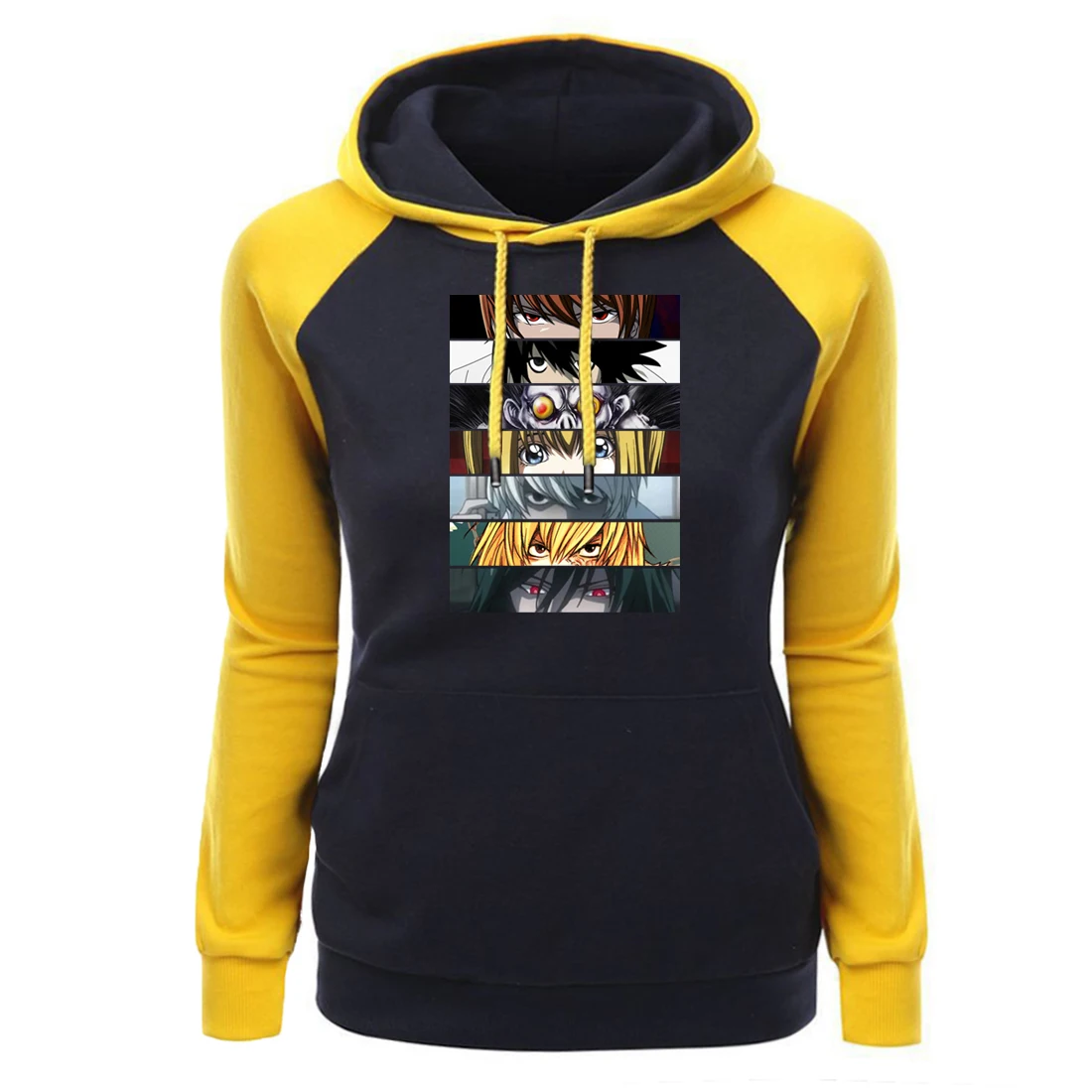 

Anime Cartoon Print Raglan Hoodie 2020 Winter New High Quality Fleece Warm Long Sleeve Loose Pullover Women's Fashion Sweatshirt