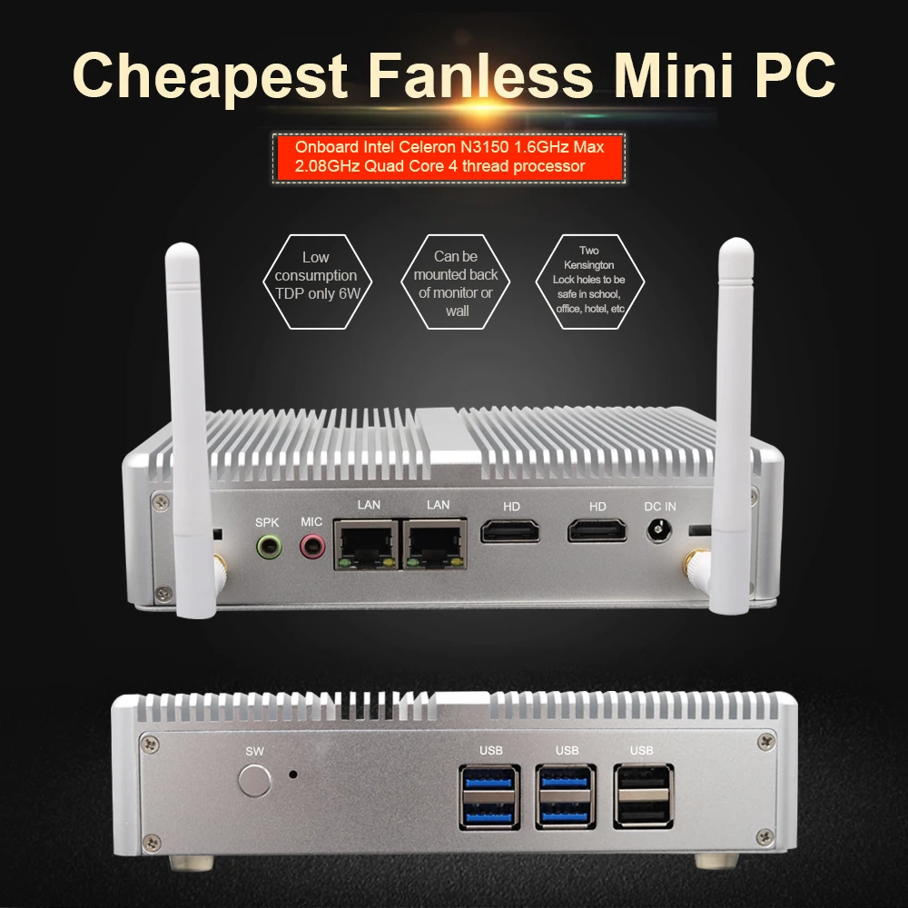 Мини-ПК Eglobal Nuc Windows 10 AES-NI pfSense OpenVPN Intel N3150/N3700 2 08 ГГц | Компьютеры и офис