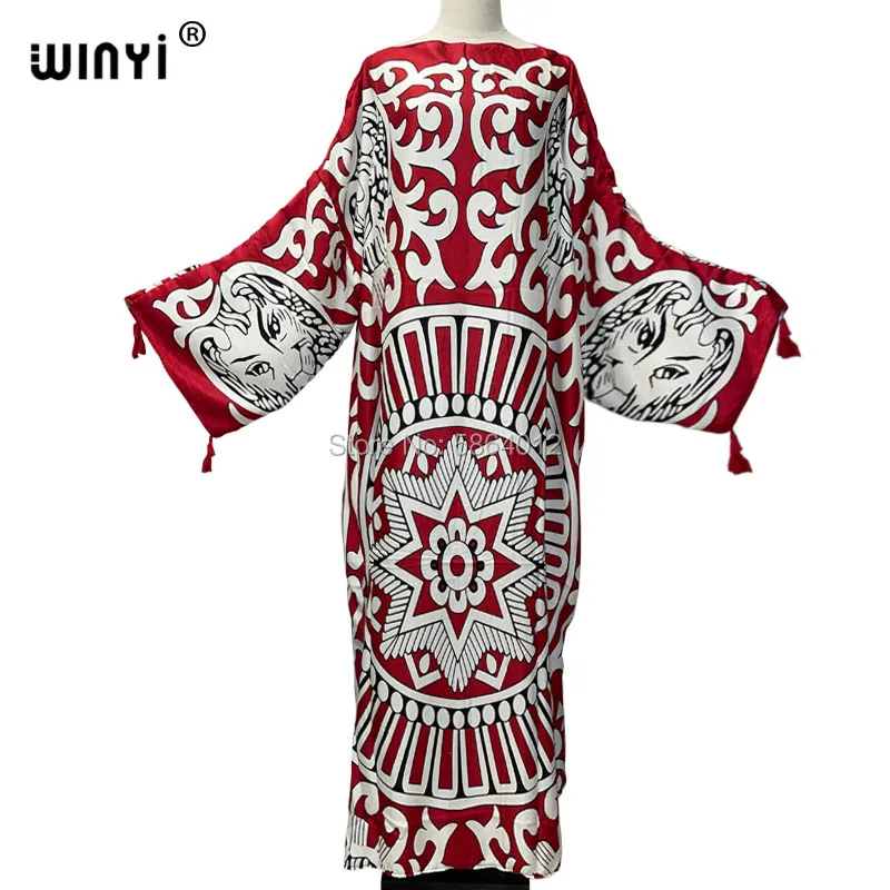 

2020 WINYI Autumn Runway Designer Elegant Pleated Dress Women Long Sleeve Splicing Stripe Print Female Midi Dress Vestdios