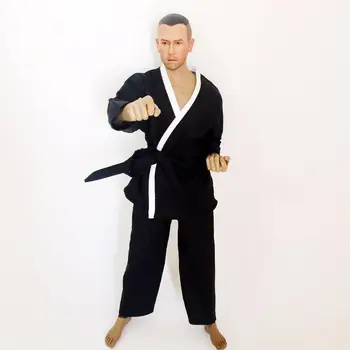 

1/6 Scale Black Male Soldier Judo suit Kung Fu suit for 12in Action Figure Phicen Tbleague Collection toy