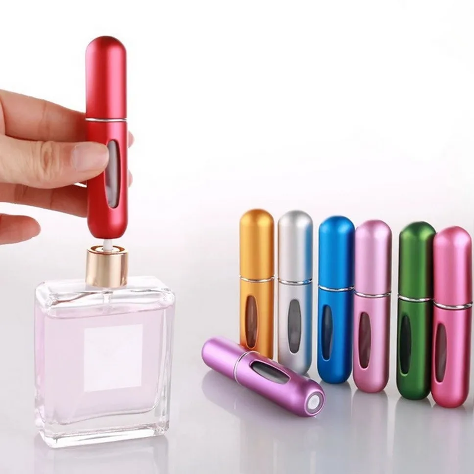 

1Pcs /5ml Portable Mini Refillable Perfume Bottle Travel Mini Refillable Perfume Spray Bottles Portable Aluminum Atomizer Empty