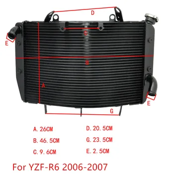 

Motorcycle Radiator For Yamaha R6 YZFR6 YZF-R6 2006 2007 New Performance Aluminium Cooling Cooler