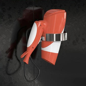 

Punch-Free Hair Dryer Rack Innovative Wall-Mounted Plastic Hair Dryer Rack Bathroom Shelf Hair Dryer Bracket