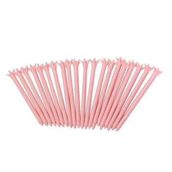

20 Pieces 3 1/4 Inch 5 Prong Plastic Golf Tee - Pink Or Wheat