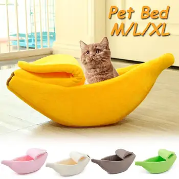 

5 Colors Banana Shape Pet Dog Cat Bed Mats Cat's House Bed for Cats Puppy Cushion Pet Basket Cats Pet Products M/L/XL